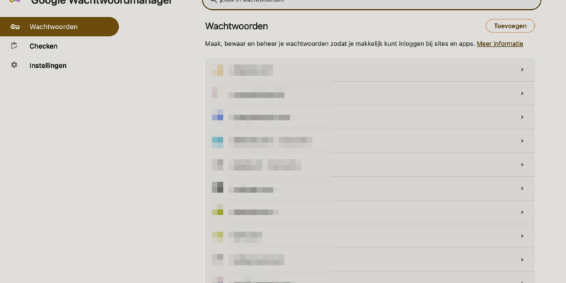 wachtwoordmanager of browser